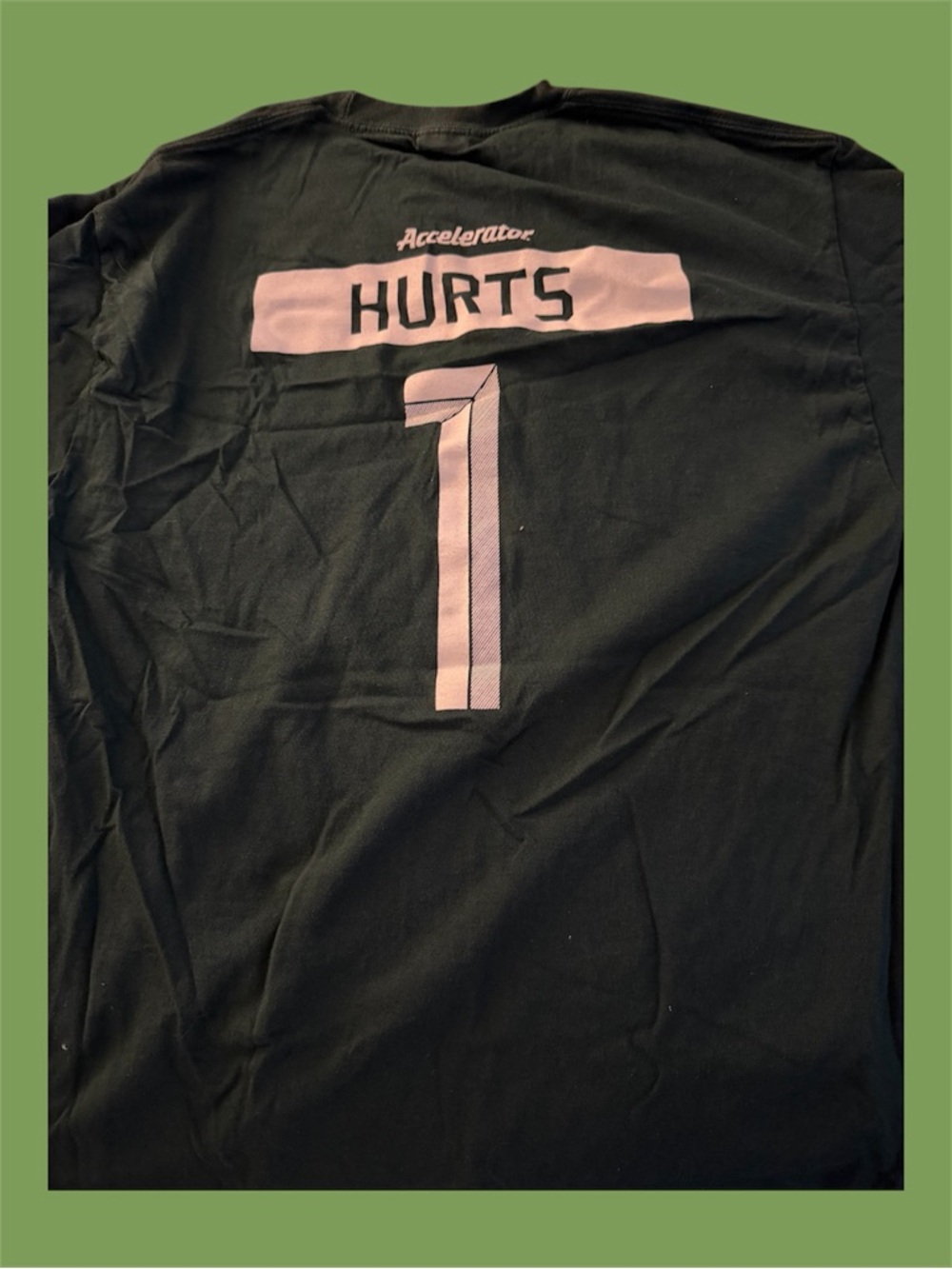 Green Accelator 'Hurts 1' Graphic Back Tee